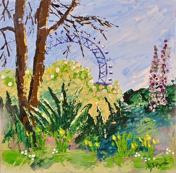 - Acrylic on Canvas, Painting by Heather Hunt, measuring 27 x 27 cm (H x W) framed at 30 x 30 cm £140